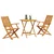 Vidaxl Zložljiv bistro set 3 szt. Rjava Masiven les akacije