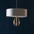 Endon 95211 - Luster na lancu 5xE27/10W/230V prečnik 70 cm siva/mesing