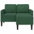 Sofa 2-sjed s ležaljkom u obliku slova L tamno zelena 125 cm