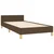 Vidaxl Posteljni okvir brez vzmetnice temno rjav 100x200 cm blago