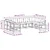 Set vanjskih sofa s jastukom 9 pcs Bijela i bež