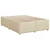 Vidaxl Box spring postelja z vzmetnico krem 140x190 cm blago