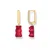 Thomas Sabo CR727-414-10 Gold-plated single creole w. green Goldbears in midi version in Midiversion