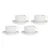 LA PORCELLANA BIANCA CORTE Set 4 skodelic s podstavkom 450 ml