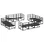 Sjedeća garnitura za vrt 12 pcs Crna Metal