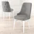 Hanah Home Set stolica Pare, 46x94x46 cm, 6 komada, Sivo-bela