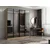 Hanah Home ormar sa reflektujućim staklom Nisa 20648, 180 cm, dore