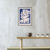 Canvas Slika na platnu Plavi list, 45x60cm, Sa ramom, Crni