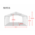Šator za skladištenje hala 6x10 m - bočna visina 3,0 m s patentnim zatvaračem, PVC 720 g/m2