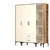 Hanah Home Garderober Kumsal STP, 160x201.4x47.5 cm, Krem