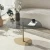 Hanah Home Klub sto Soho 85x40x67cm Tamnosivo-Zlatni