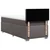 Vidaxl Box spring postelja z vzmetnico siva 90x200 cm umetno usnje