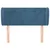 Vidaxl Vzglavje z ušesi temno modro 103x23x78/88 cm žamet