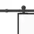 Klizna vrata s priborom 76 x 205 cm kaljeno staklo i aluminij