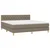 Vidaxl Box spring postelja z vzmetnico taupe 160x200 cm blago