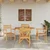 Stolica 4 pcs Smeđa 56 x 55 x 90.5 cm Čvrsto teak drvo