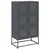 Visoka ploča antracit 68x39x123 cm čelik