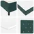 VIDAXL boxspring postelja z vzmetnico, žamet, temno zelena, 90×200 cm