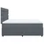 Vidaxl Box spring postelja z vzmetnico temno siva 180x200 cm žamet