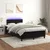Vidaxl Box spring postelja z vzmetnico LED črna 120x200 cm žamet