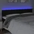 Vidaxl LED posteljno vzglavje črno 200x5x78/88 cm blago
