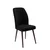 Hanah Home set trpezarijskih stolica Platinum 4 kom, crna tkanina Jerry, braon metalne noge
