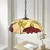 Endon 112246 - Luster na lancu Tiffany BOTANICA 1xE27/60W/230V, prečnik 45 cm