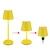 Globo 58488Y-LED stona lampa VANNIE — prigušiva, upravljanje na dodir, punjiva, za spoljašnju upotrebu, 3W/5V, IP54, 1800mAh, žuta