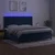 Krevet box spring s madracem LED tamnoplavi 200x200 cm baršun