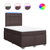 Box spring postelja z vzmetnico temno rjava 120x190 cm blago