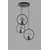 Opviq Luster Ring 3 Lustera, Crni