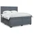 Vidaxl Box spring postelja z vzmetnico temno siva 200x200 cm žamet