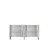 Hanah Home komoda Nota 150, 150 cm, bela / srebrna