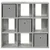 Kreveta s ladicama Betonski sivi 73,5 x 24 x 69,5 cm