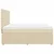 Vidaxl Box spring postelja z vzmetnico krem 200x200 cm blago