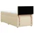 Vidaxl Box spring postelja z vzmetnico krem 90x200 cm blago