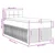 vidaXL vidaXL Box spring postelja z vzmetnico krem 100x200 cm blago, (21305938)