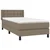 Vidaxl Box spring postelja z vzmetnico taupe 90x200 cm blago