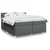 Vidaxl Box spring postelja z vzmetnico temno siva 200x200 cm blago