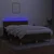 Vidaxl Box spring postelja z vzmetnico LED temno rjava 140x200cm blago