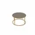 Hanah Home Royal klub sto O 75 cm, zlatna / travertin