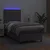 Vidaxl Box spring postelja z vzmetnico LED siva 80x200 cm umetno usnje
