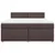 Vidaxl Box spring postelja z vzmetnico temno rjava 180x200 cm blago