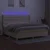 Vidaxl Box spring postelja z vzmetnico LED krem 200x200 cm blago