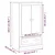 Visoka komoda siva betona 60x35,5x103,5 cm konstruiranog drva
