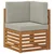 Set vanjskih sofa Prirodna i svijetlo siva 59 x 59 x 37 cm
