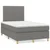 Vidaxl Box spring postelja z vzmetnico temno siva 120x200 cm blago