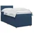 vidaXL Postelja boxspring z vzmetnico Modra 100 x 200 cm Blago