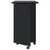 vidaXL Rolling Cabinet z mizo MOSS Black Solid Wood Pine