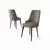 Hanah Home Set stolica Newa, 46x94x46 cm, 4 komada, Crno-smeđe